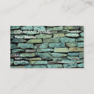 stacked stone wall business card