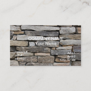 stacked stone wall business card