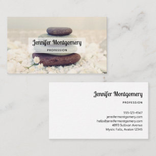 Stacked Stones Meditative Cairn Business Card