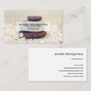 Stacked Stones Meditative Cairn Business Card