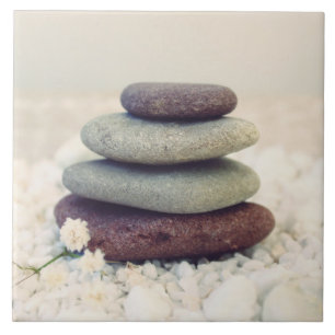 Stacked Stones Meditative Cairn Tile
