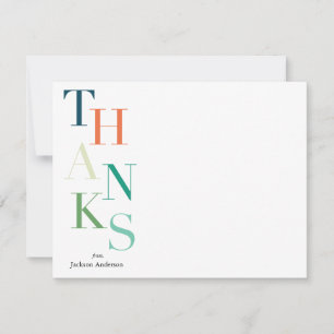 Stacked Thanks Personalized Card