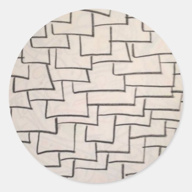 Stacked Tiles Classic Round Sticker (Front)
