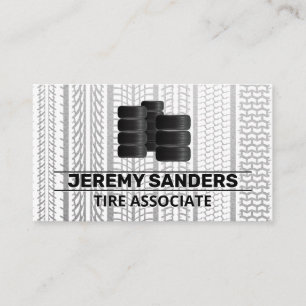 Stacked Tires Logo   Tire Marks Business Card