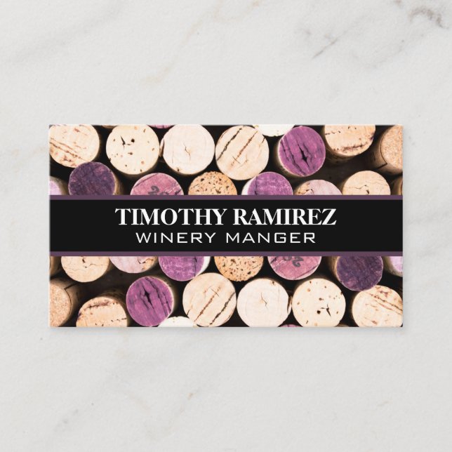 Stacked Wine Corks  Business Card (Front)