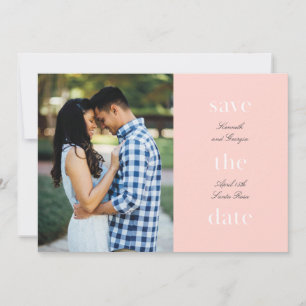 Stacked Wording Minimalist Save-The-Date