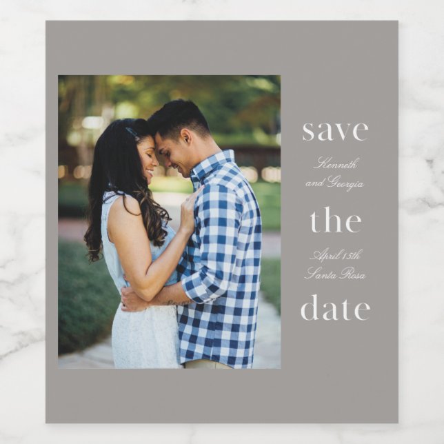 Stacked Wording Wine Label (Single Label)