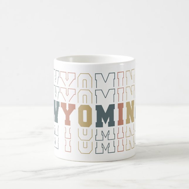 Stacked Wyoming Word Art Coffee Mug (Center)