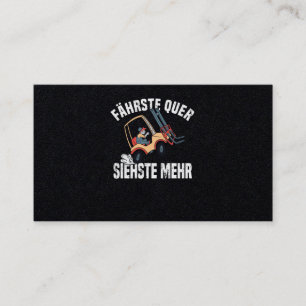 Stacker Driver Forklift Driver Operator Business Card