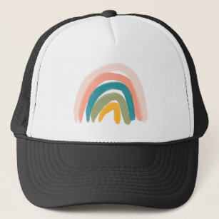 Stacking Rainbow Watercolor Muted Colours Trucker Hat