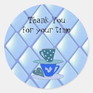 Stacking Teacups Classic Round Sticker