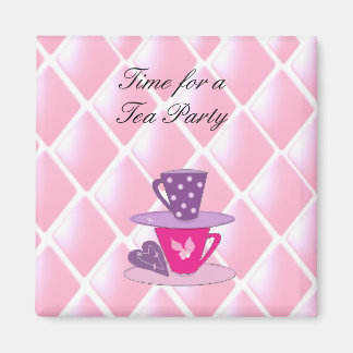 Stacking Teacups - Tea Party Magnet