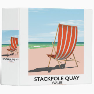 Stackpole Quay Wales beach travel poster Binder
