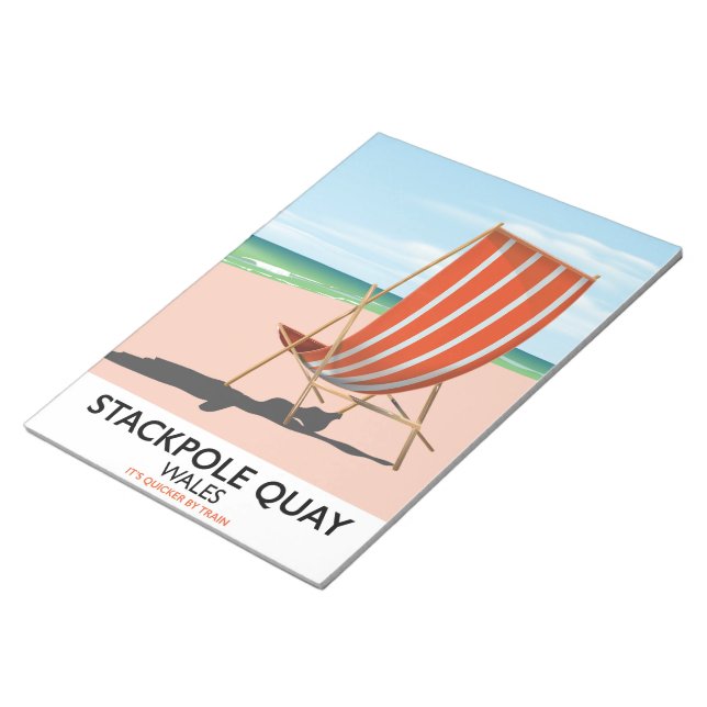 Stackpole Quay Wales beach travel poster Notepad (Angled)