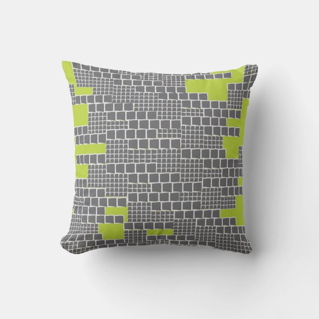 Stacks Lime Throw Pillow (Front)