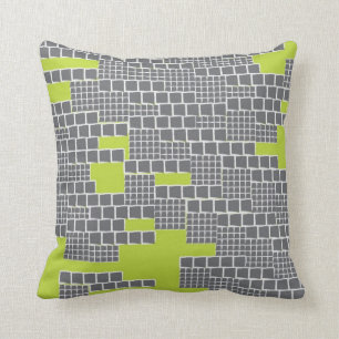Stacks Lime Throw Pillow