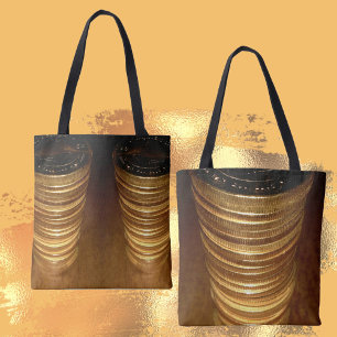 Stacks of Gold Coins Tote Bag