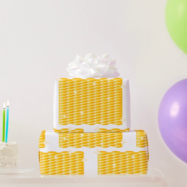 Stacks Of Gold Coins Wrapping Paper (Creator Uploaded)