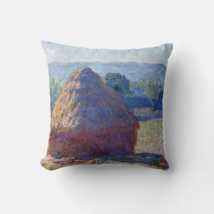 Stacks of Wheat (End of Summer), Monet Throw Pillow