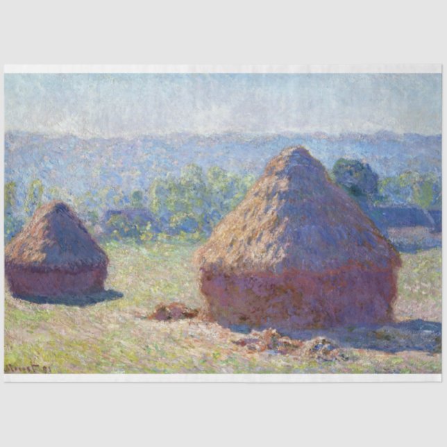 Stacks of Wheat (End of Summer), Monet Tissue Paper (Front)