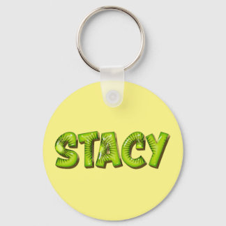 Stacy Name Kiwi Design Key Keychain