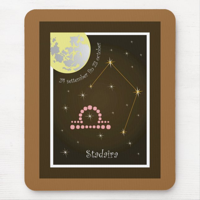 Stadaira 24 settember fin 23 october Mauspad Mouse Pad (Front)