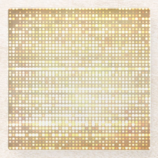 Stadium lights, abstract neon background. glass coaster (Front)