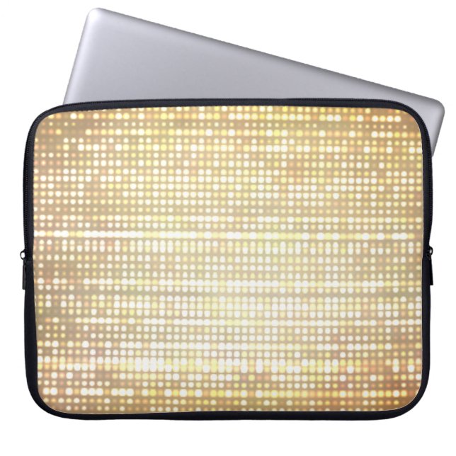 Stadium lights, abstract neon background. laptop sleeve (Front)