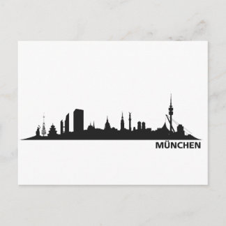 Stadt München - Skyline 1c Postcard