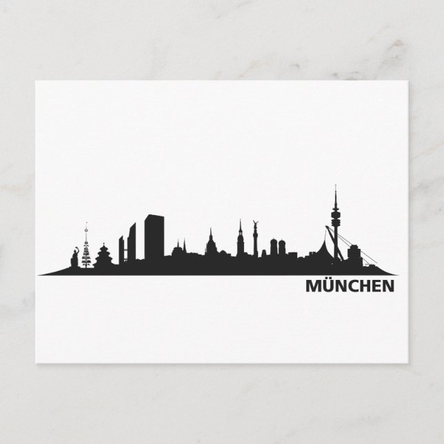 Stadt München - Skyline 1c Postcard (Front)