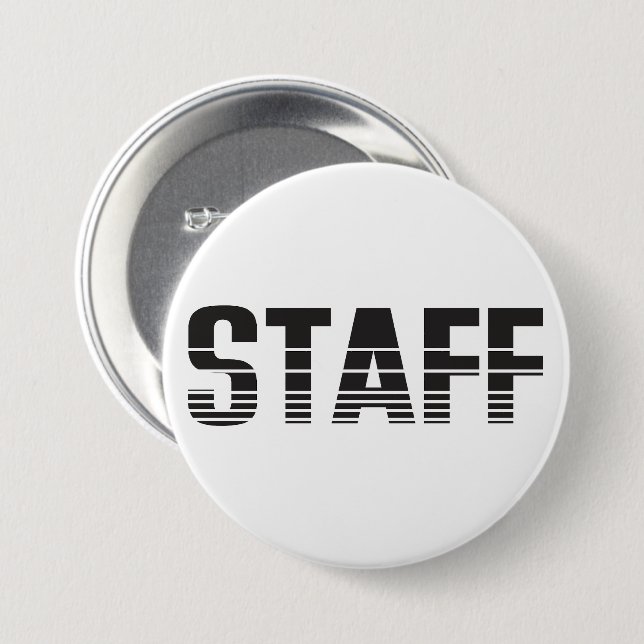 Staff 3 Inch Round Button (Front & Back)