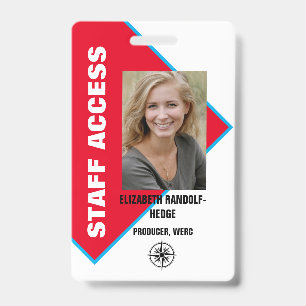 STAFF ACCESS PHOTO I.D. SECURITY PASS BADGE