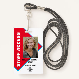 STAFF ACCESS PHOTO I.D. SECURITY PASS BADGE