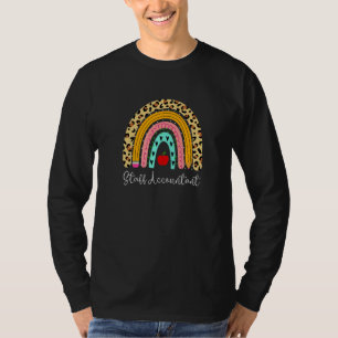 Staff Accountant Leopard Rainbow Accounting Back T T-Shirt