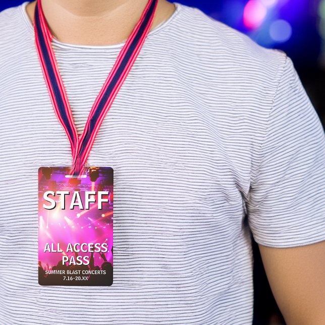 STAFF All Access Pass Concert Event Badge (STAFF All Access Pass Concert Event Badge)