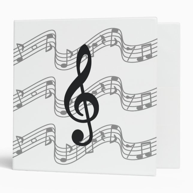 Staff and Treble Clef Binder (Front/Inside)