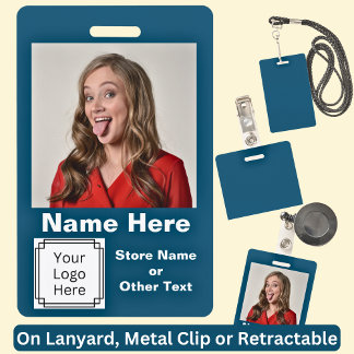 Staff Badge Photo Store Name & Logo
