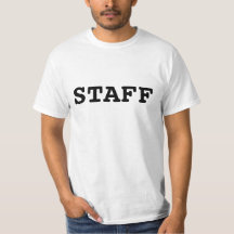 Staff Black Letters Font T-Shirt