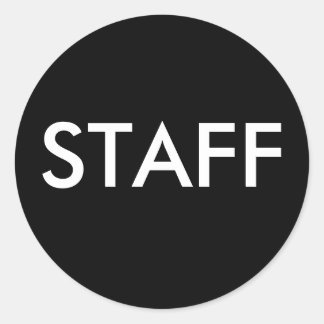STAFF CLASSIC ROUND STICKER