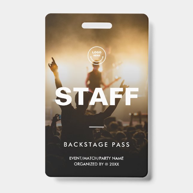Staff Crew Access Event Concert Music Festival Badge (Front)