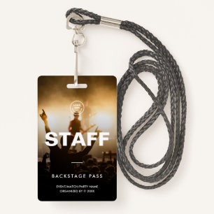 Staff Crew Access Event Concert Music Festival Badge