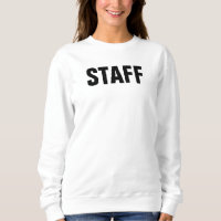  Staff Crew Front And Back Design Womens White