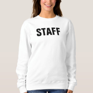 Staff Crew Front And Back Design Womens White Sweatshirt