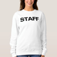 Staff Crew Front And Back Print Womens White