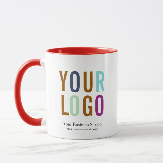 Staff Employee Mug Custom Name Company Logo Brand (Left)