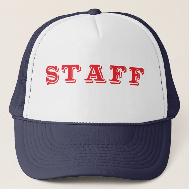 Staff Event Caps Red Font (Front)