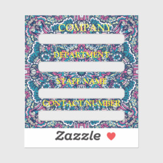 STAFF LABEL STICKER FOR COMPANY