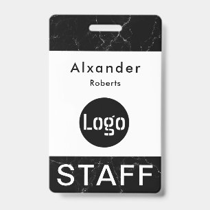 Staff Name Badge Custom Logo