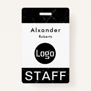 Staff Name Badge Custom Logo