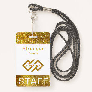 Staff Name Badge Custom Logo ID Badge